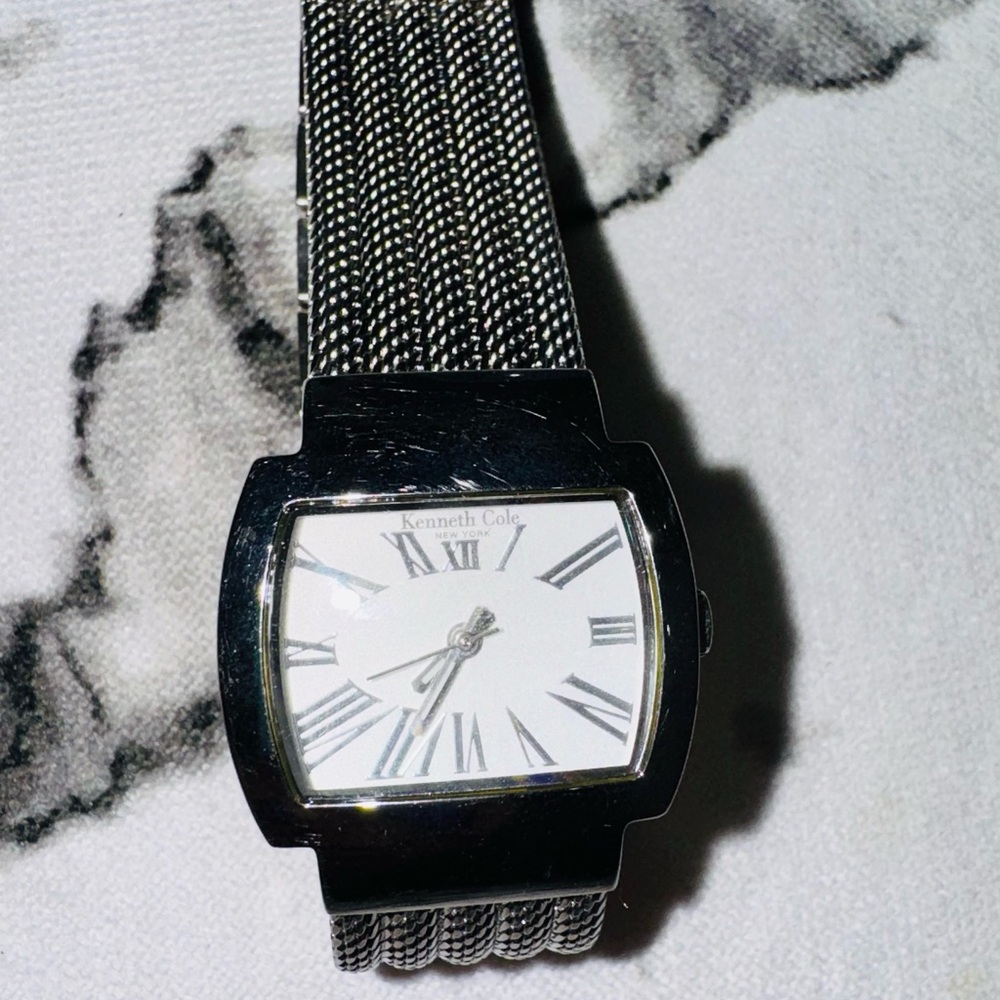 Kenneth Cole Silver and Black Women's Watch